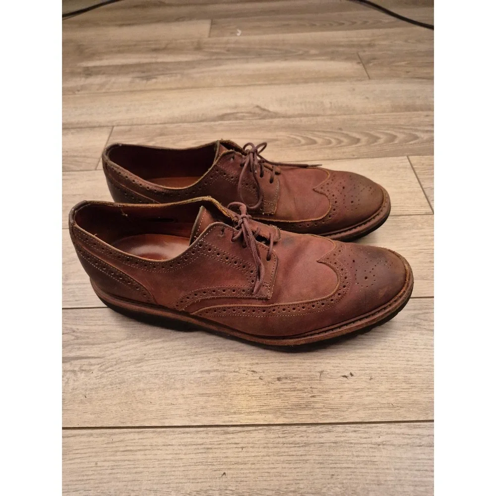 Allen Edmonds Thousand Oaks Brown Leather Wingtip Shoes Lace Up‎ Oxfords 10.5 D